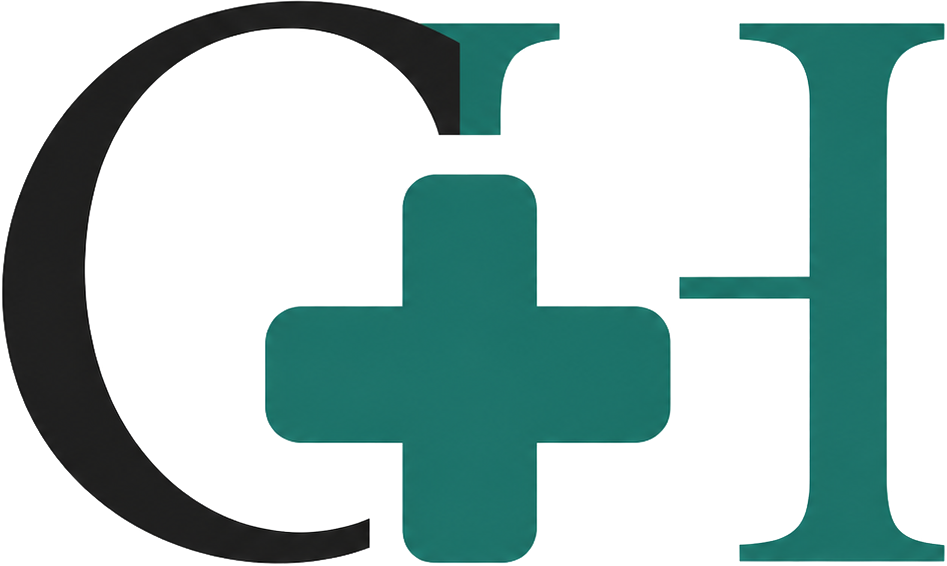 Логотип Curatum Health — C+H с медицинским крестом